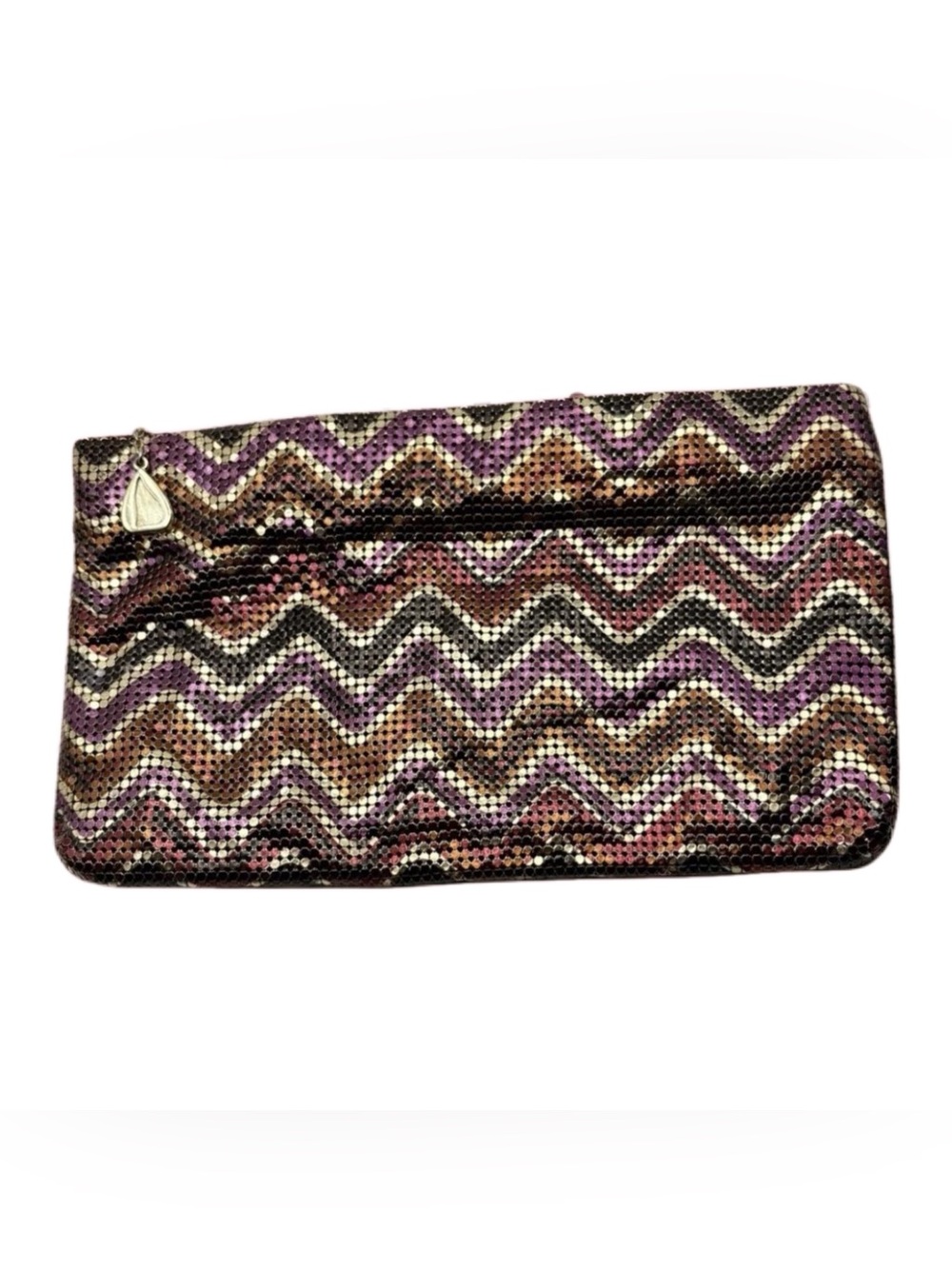 Missoni like metal mesh clutch